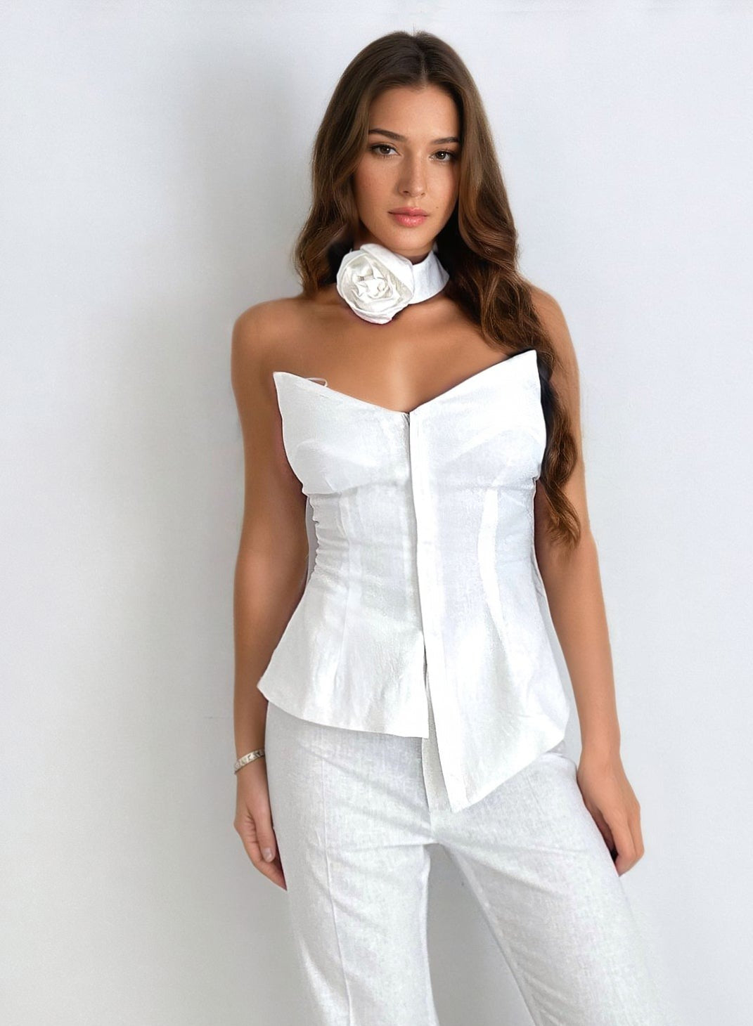 Belezza with rose corset top