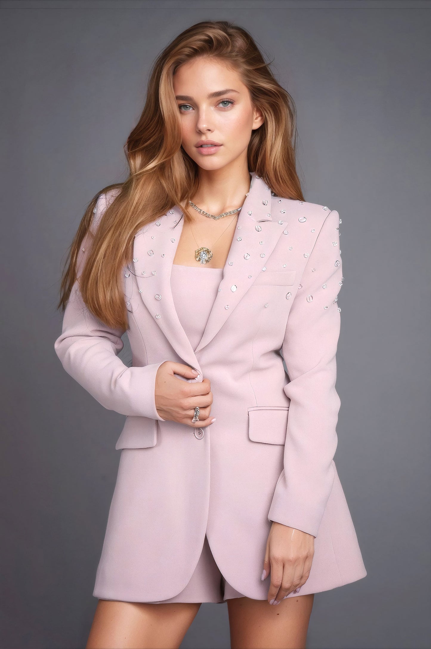 Preciossa in rose blazer