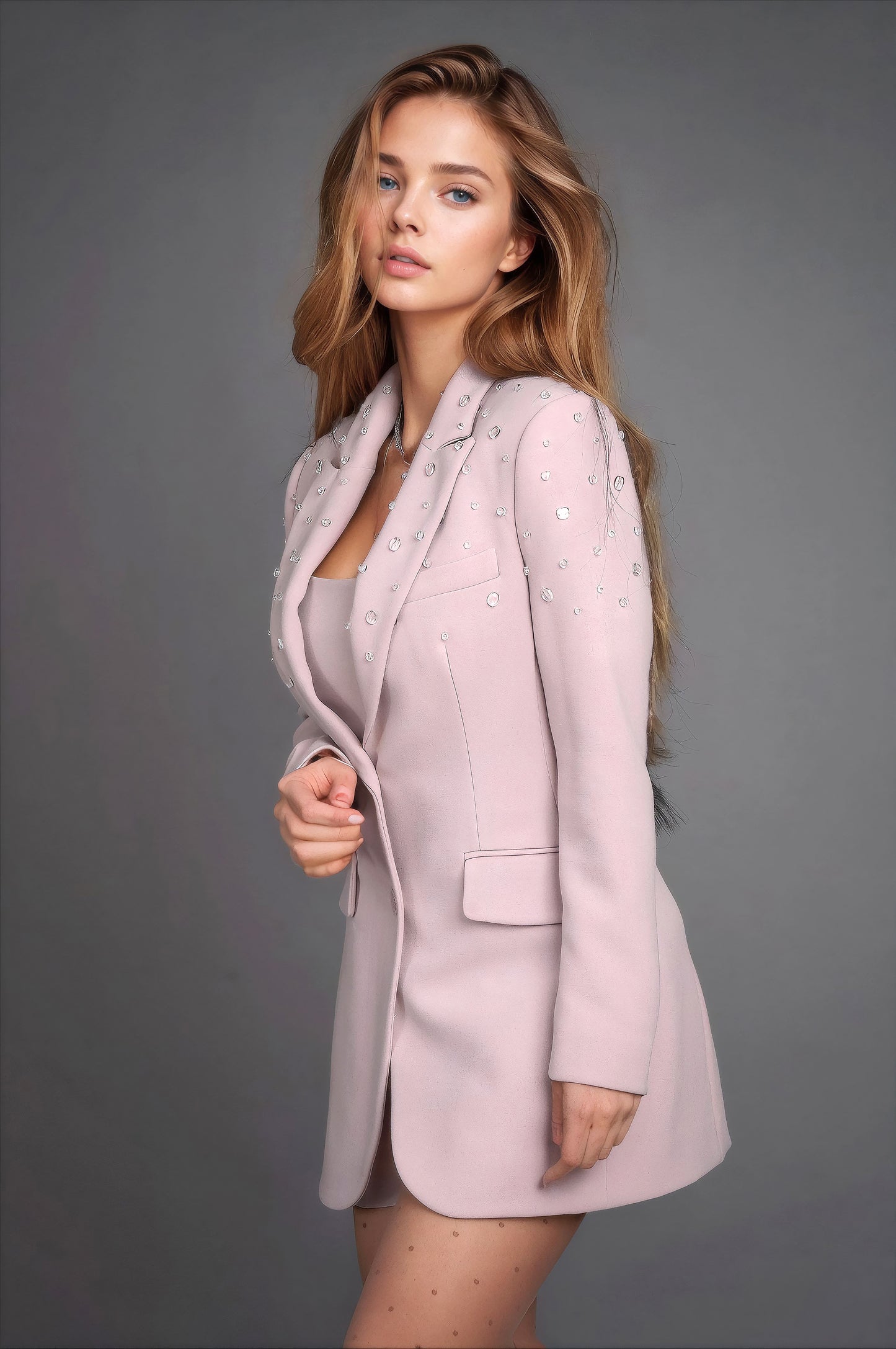 Preciossa in rose blazer