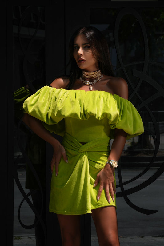 Miel in lime two piece set