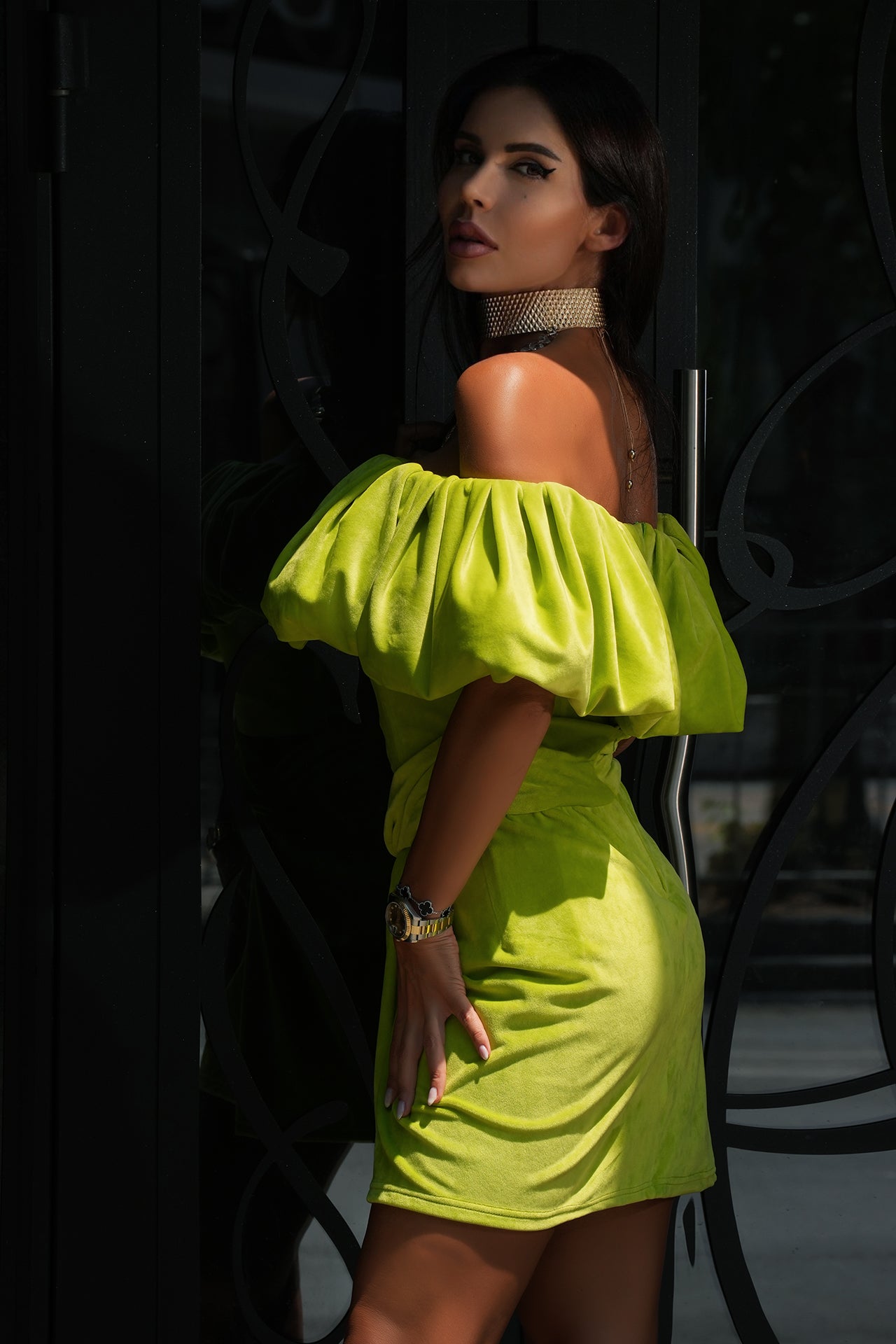 Miel in lime two piece set