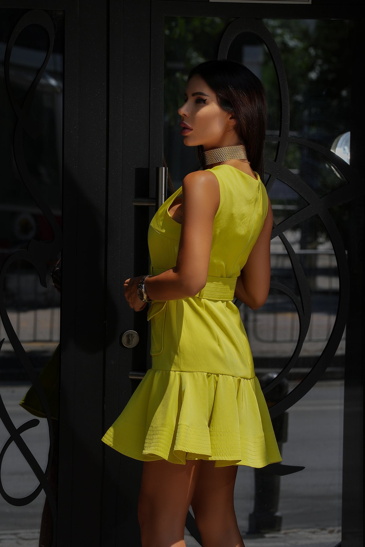 Bebe in Jus de Citron dress