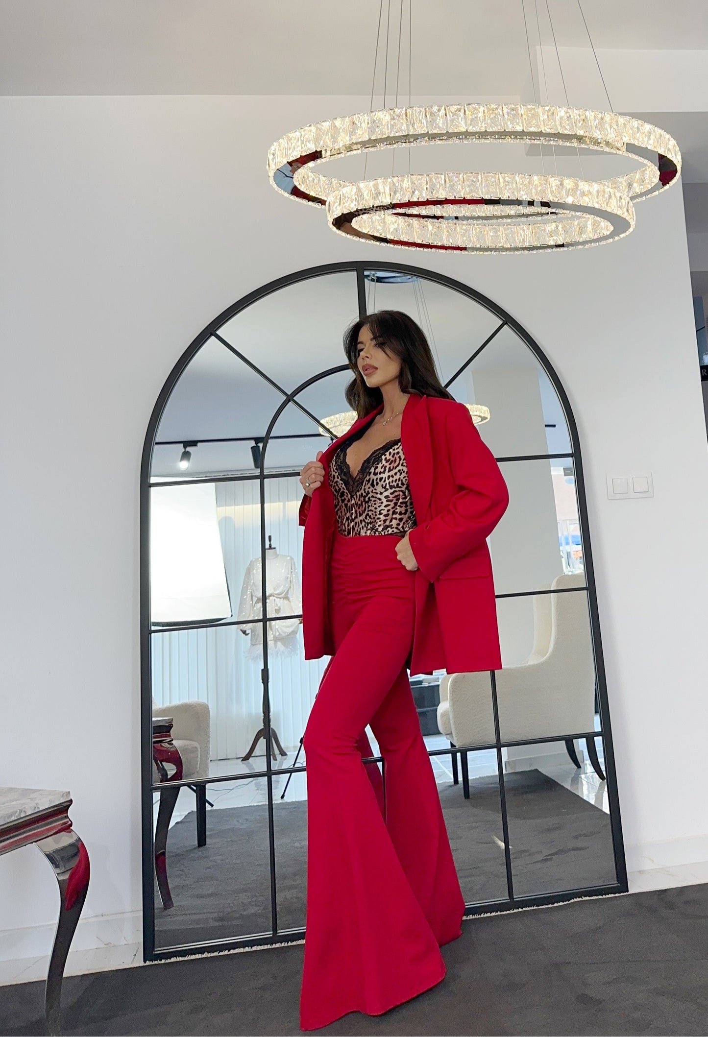 Amber in Ruby Red Oversize blazer