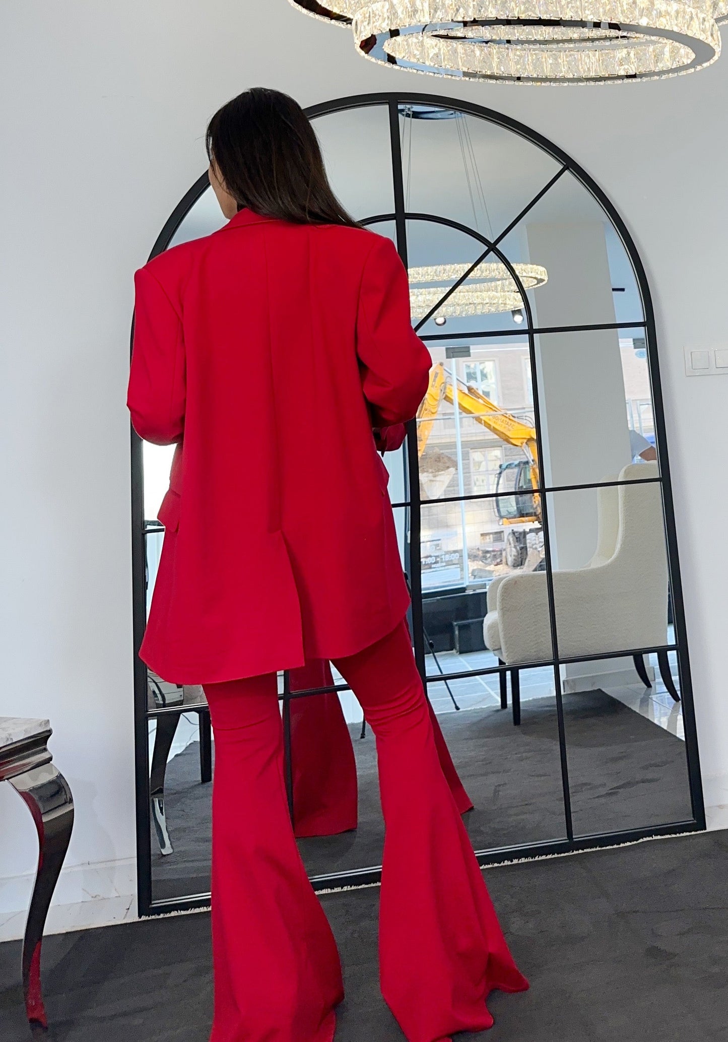 Amber in Ruby Red Oversize blazer