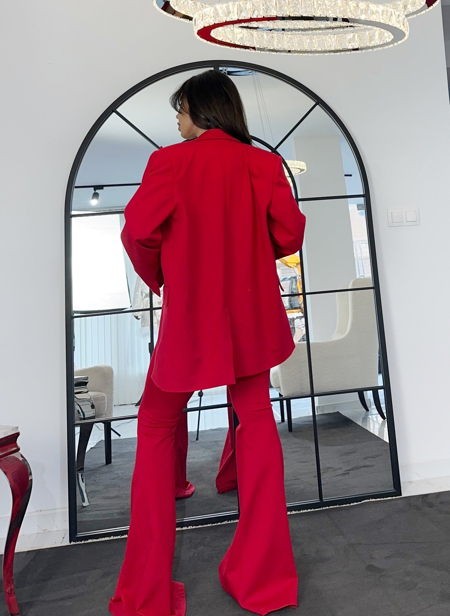 Amber in Ruby Red Oversize blazer